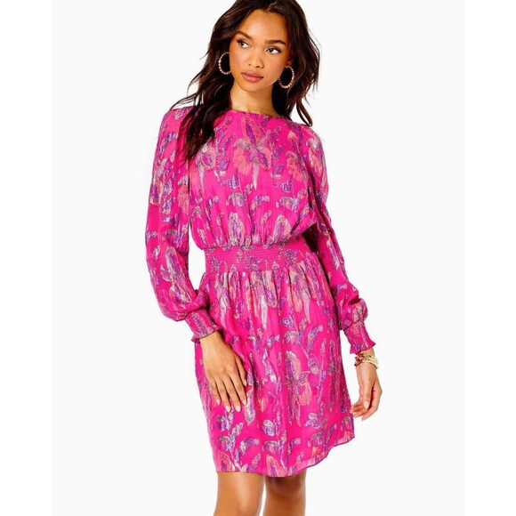 Lilly Pulitzer Dresses & Skirts - New Lilly Pulitzer Cosita Silk Dress Açaí Berry Size 6 Retail $278